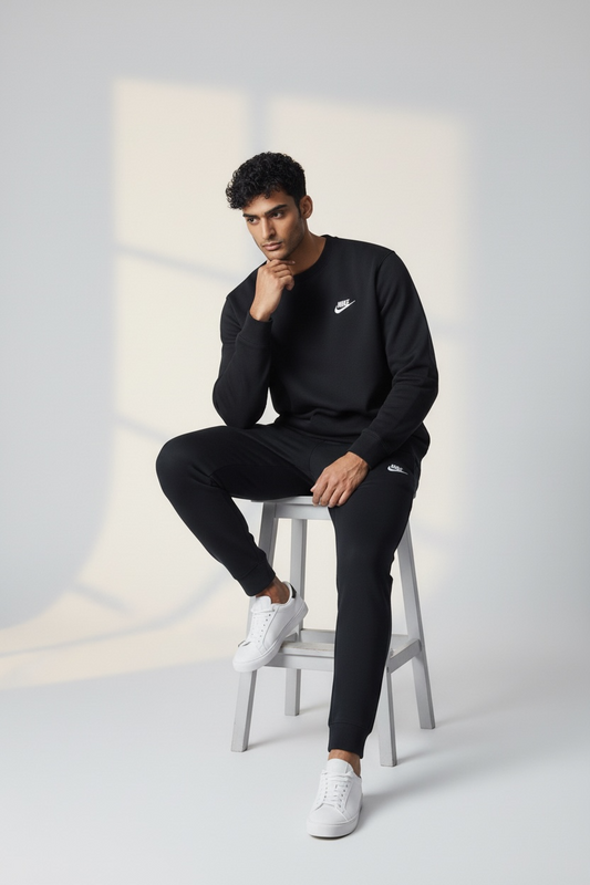 Black Crewneck Tracksuit