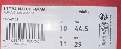 Blaack Puma Football Boots - Size 10