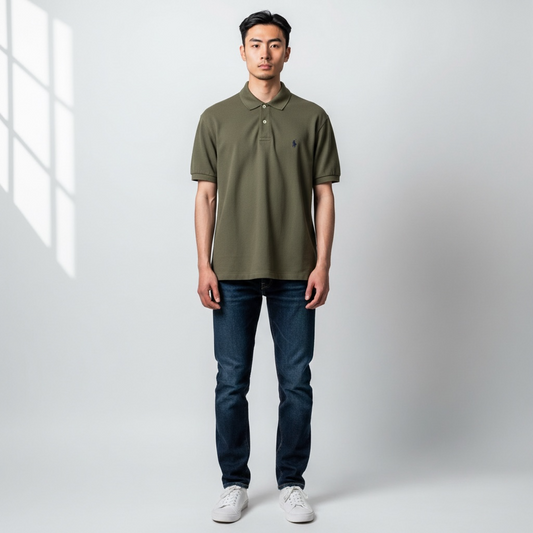 Custom Slim Fit Mesh Polo Shirt