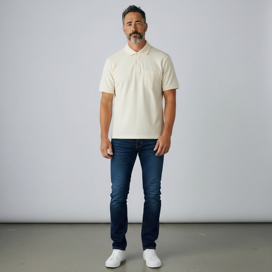 Classic Fit Cotton-Linen Polo Shirt