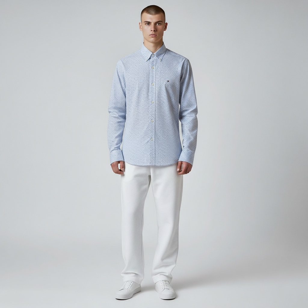 Slim Micro Floral Print Shirt