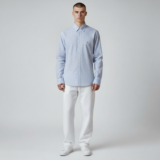 Slim Micro Floral Print Shirt