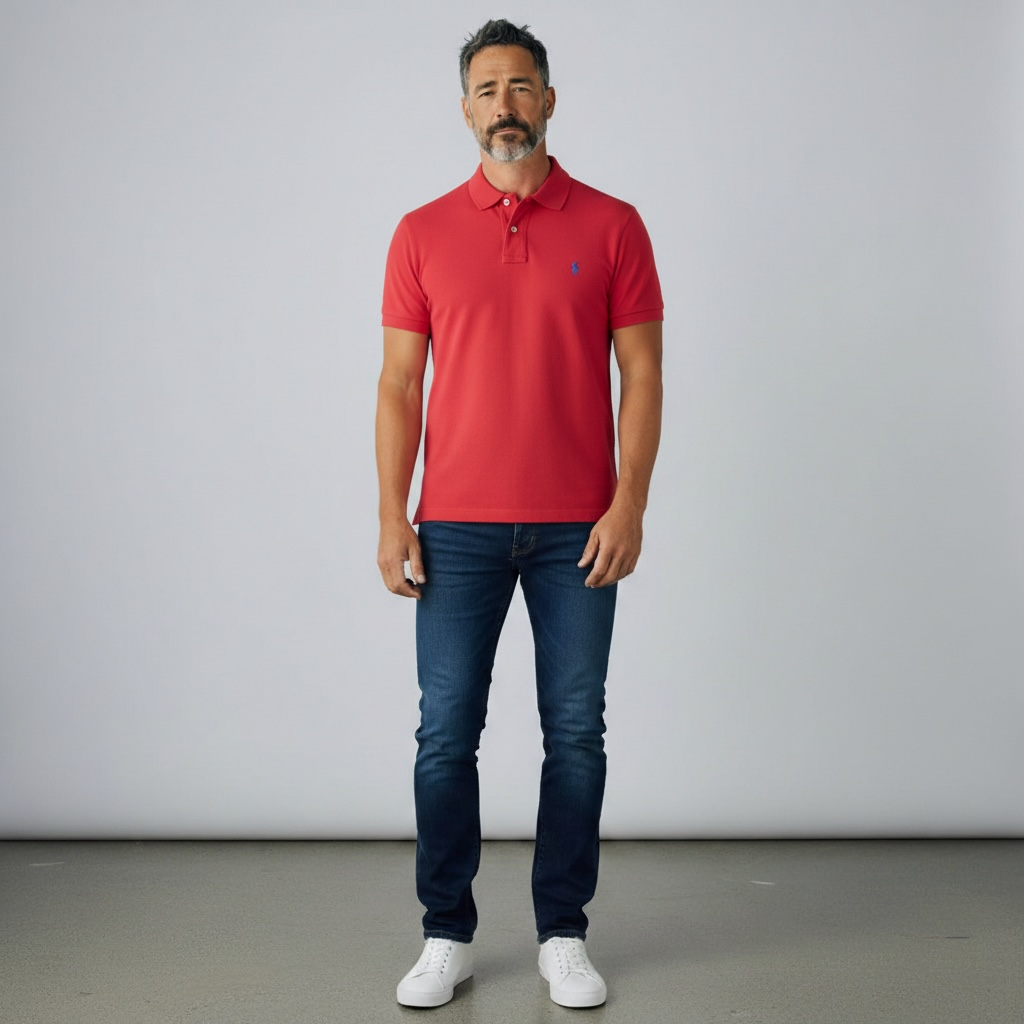 Classic Fit Mesh Polo Shirt